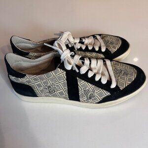 SAWA Cotélac Black White Patterned Low Top Sneakers - Sizes 37 and 38